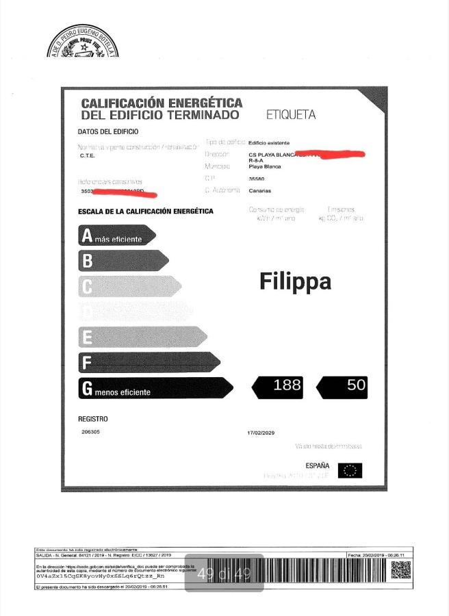 Vivienda Vacacional Filippa Плая Бланка Екстериор снимка